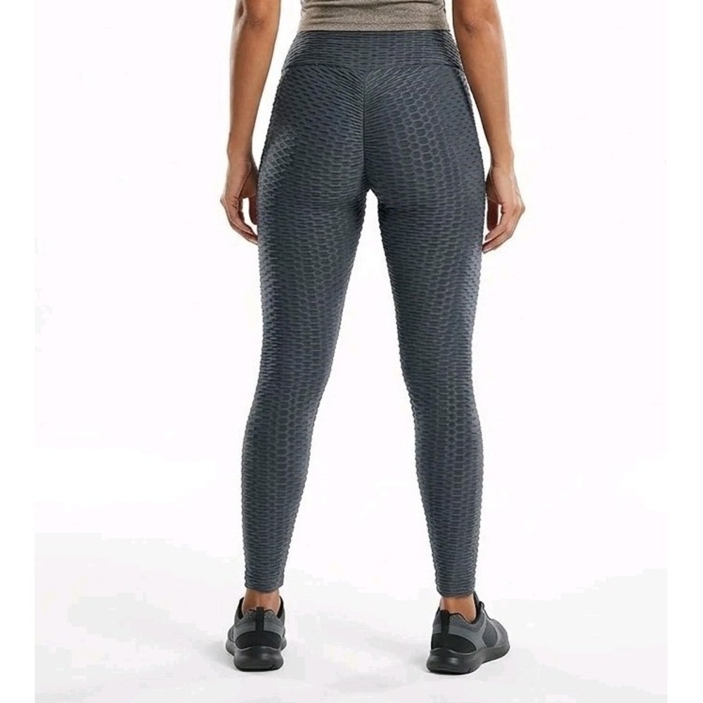 Women's Anti-Cellulite Leggings XXL Stretch Workout Gray